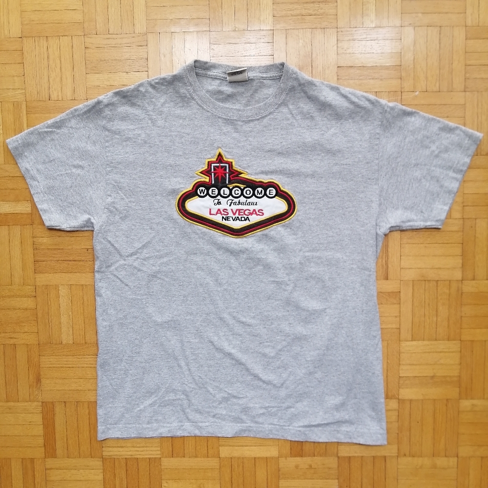 Welcome To Las Vegas Grey T-shirt Large